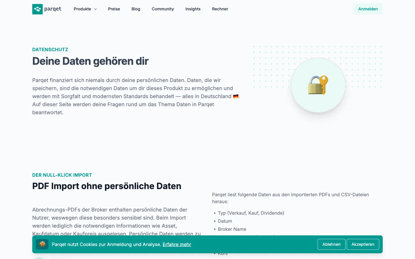 Parqet Datenschutz — Deine Daten gehören dir, Speicherung in Deutschland